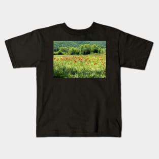 Nature Poppy Field Kids T-Shirt